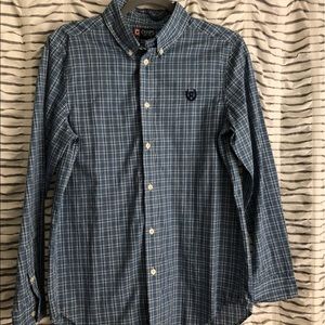Young men’s button up long sleeve shirt